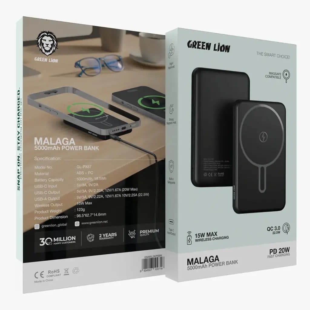 GREEN LION MALAGA 5000 mAh POWER BANK